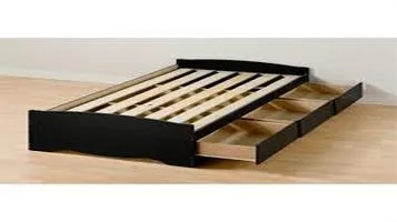 Prepac Sonoma Black Bookcase Platform Storage Bed