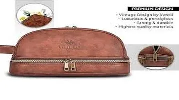 Vetelli Leather Toiletry Bag