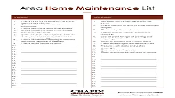 Home Maintenance Checklist - A Comprehensive Guide for Every Homeowner